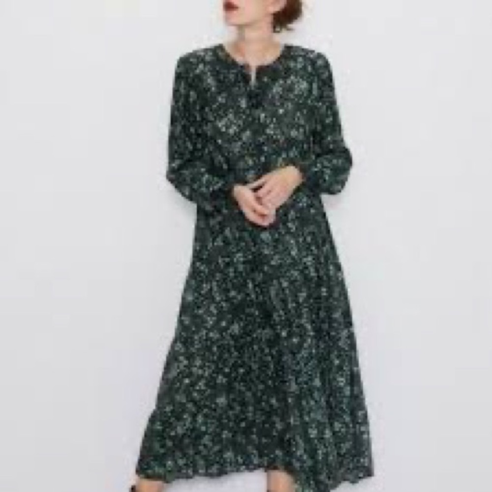 ZARA The Angel Dress Green+Black size M 🎉